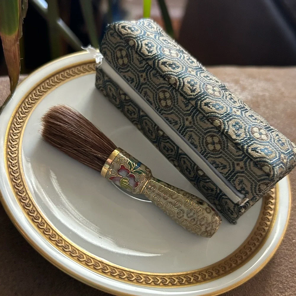 Vintage Cloisonné Make-Up Brush